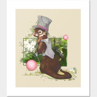 Icarus, Gentleman Otter - Gentlemen Animals Series Art Posters and Art